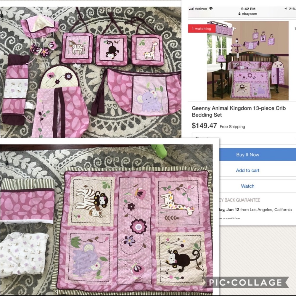Animal Kingdom 10pc Crib bedding set